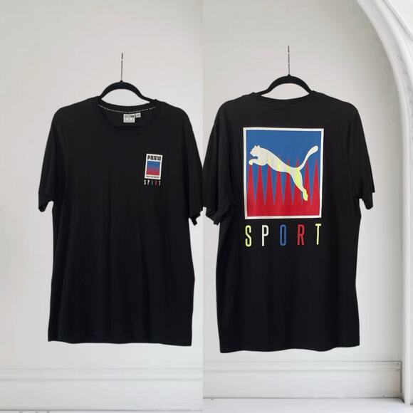 MENS PUMA SPORT GRAPHIC TEE MEDIUM - Picture 1 of 5